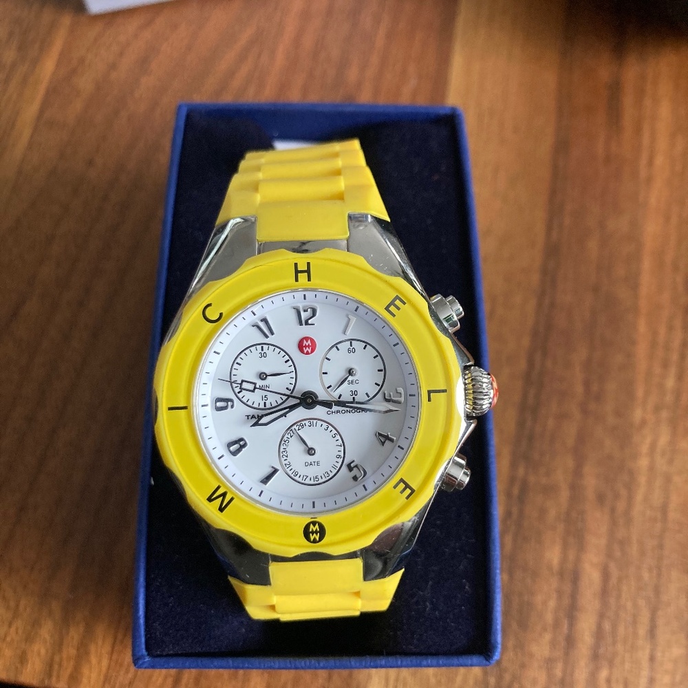 Michele Tahitian Jelly Bean Yellow 38mm Quartz